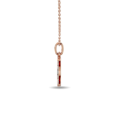 Diamond 1/8 Ct.tw Moon Pendant in 10K Rose Gold