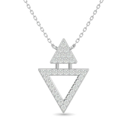 10KT WHITE GOLD 1/6CT.TW DIAMOND NECKPIECE