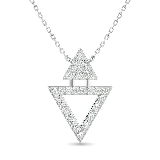 10KT WHITE GOLD 1/6CT.TW DIAMOND NECKPIECE