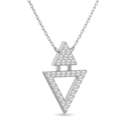 10KT WHITE GOLD 1/6CT.TW DIAMOND NECKPIECE
