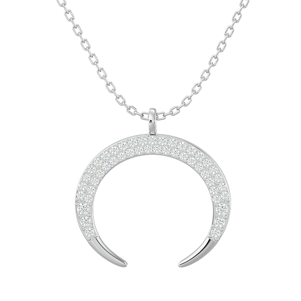 10KT WHITE GOLD 1/4CT.TW DIAMOND PENDANT