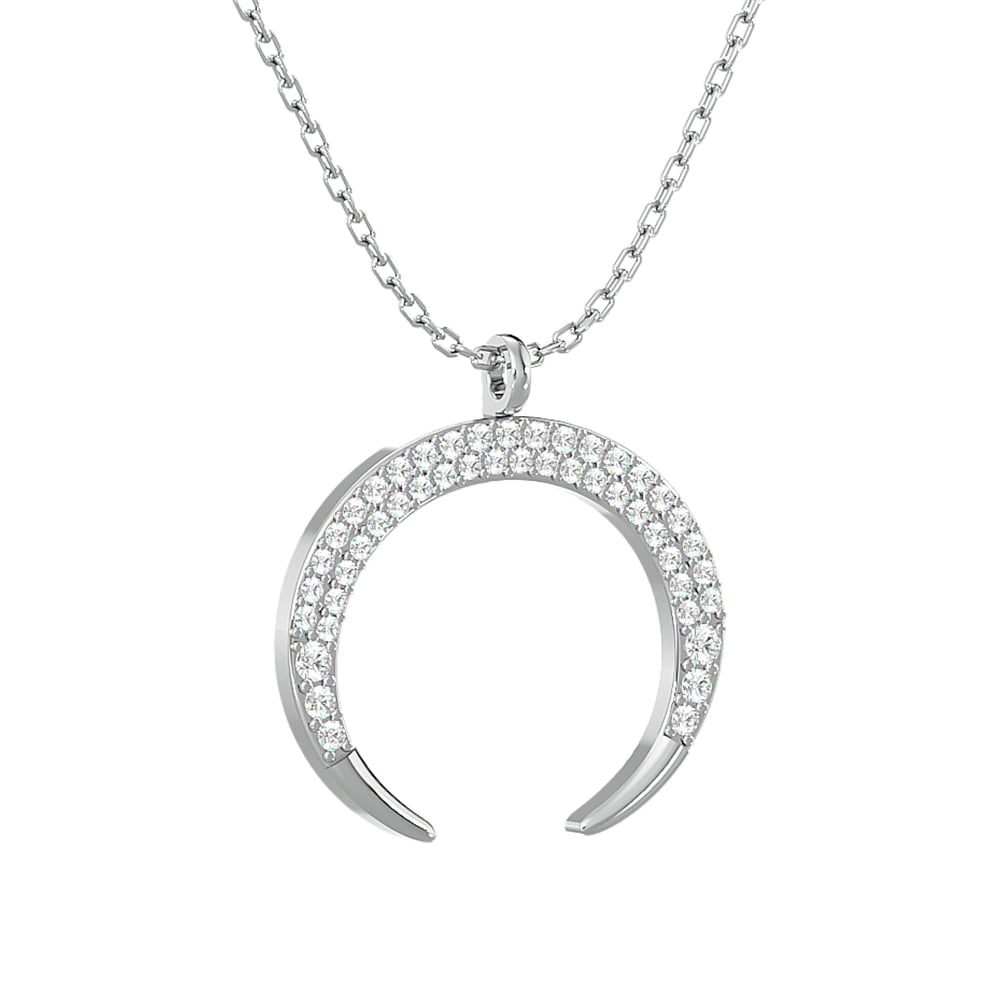 10KT WHITE GOLD 1/4CT.TW DIAMOND PENDANT