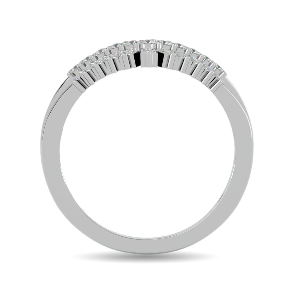 Diamond 1/3 Ct.tw Chevron Band in 10K White Gold