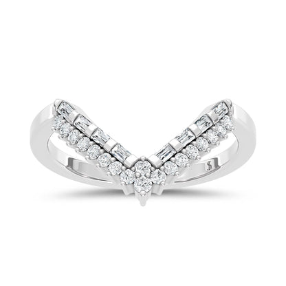 Diamond Chevron Band 1/5 Ct.tw in 14K White Gold