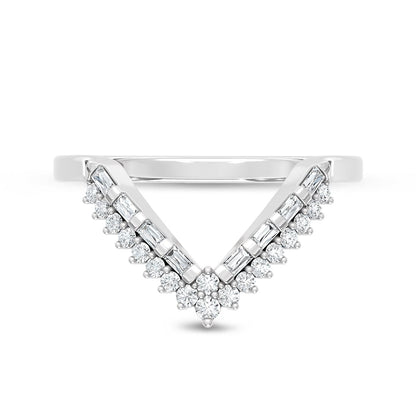 Diamond Chevron Band 1/5 Ct.tw in 14K White Gold