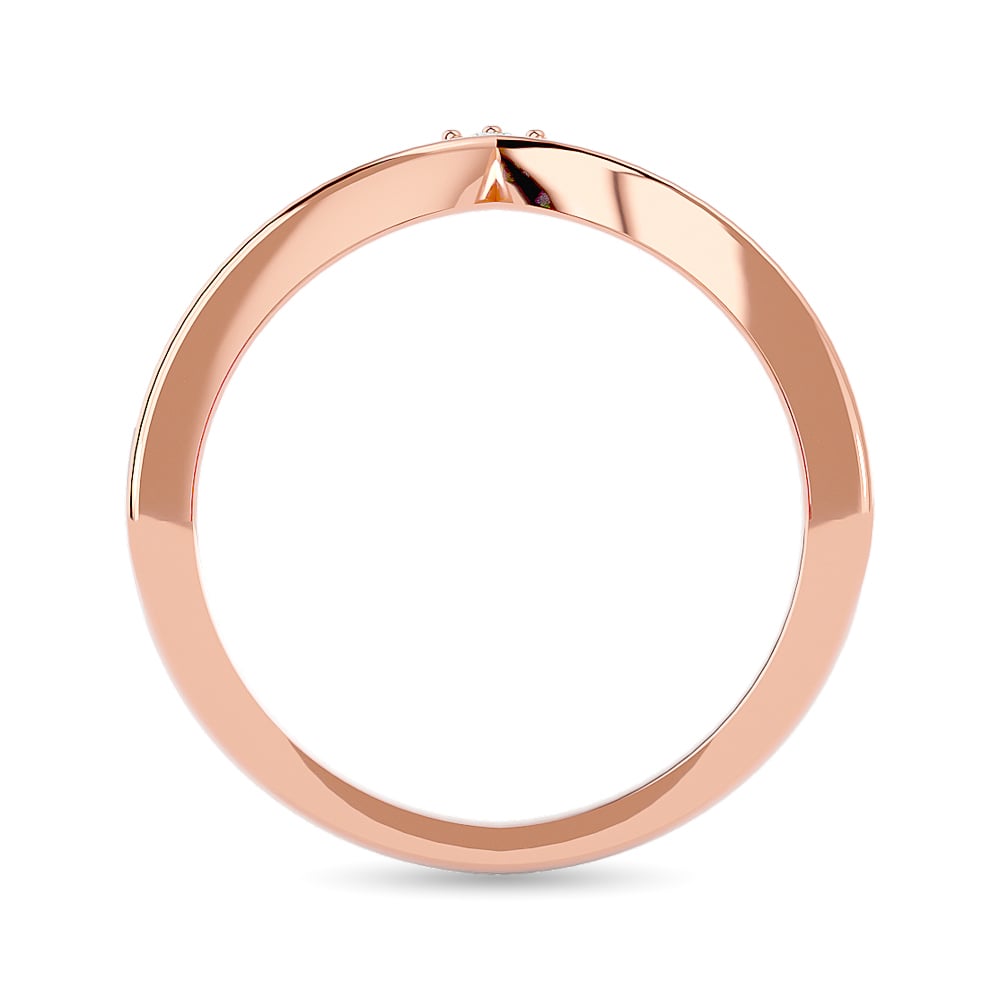 Diamond 1/6 Ct.tw Chevron Band in 10K Rose Gold