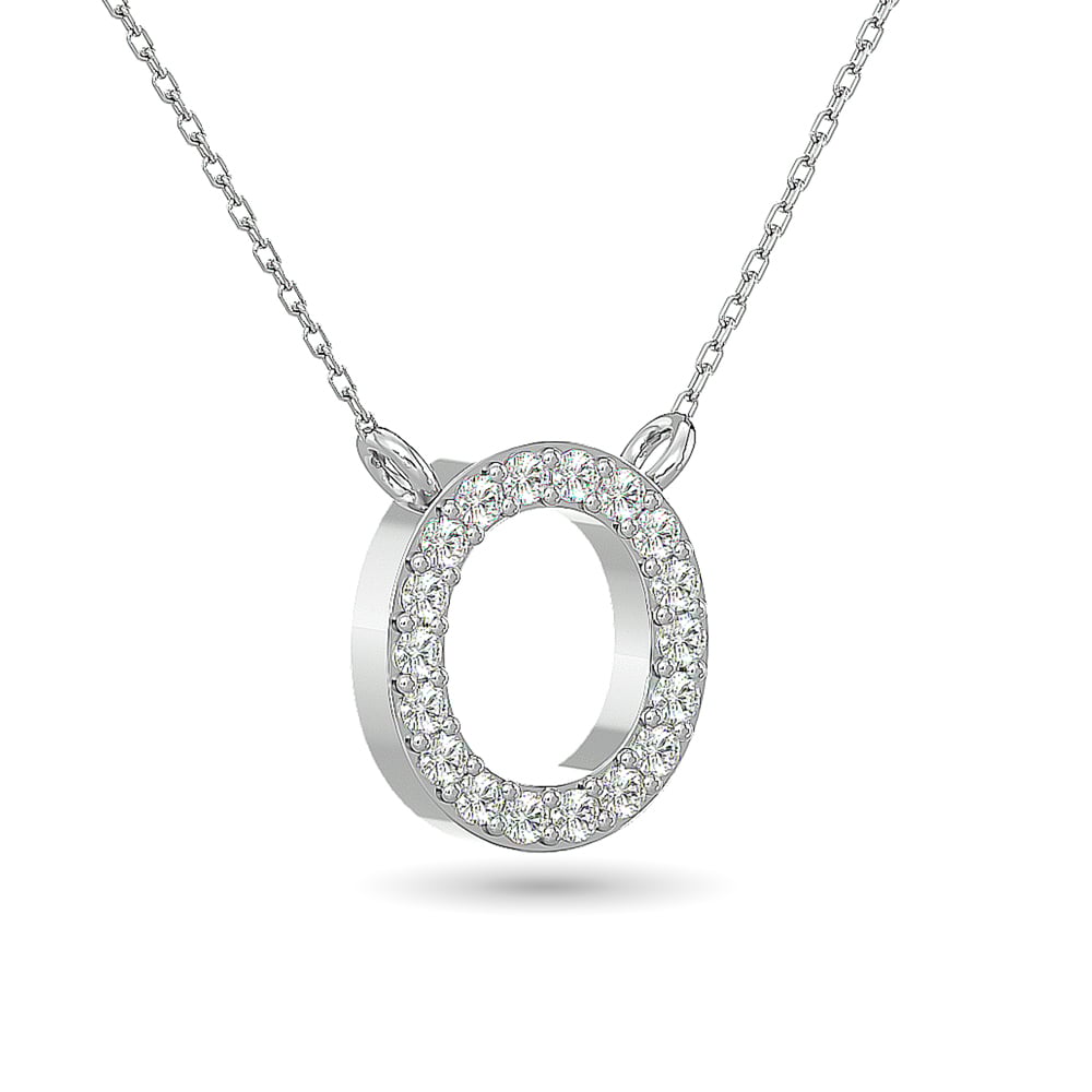 10KT WHITE GOLD 1/12CT.TW DIAMOND PENDANT