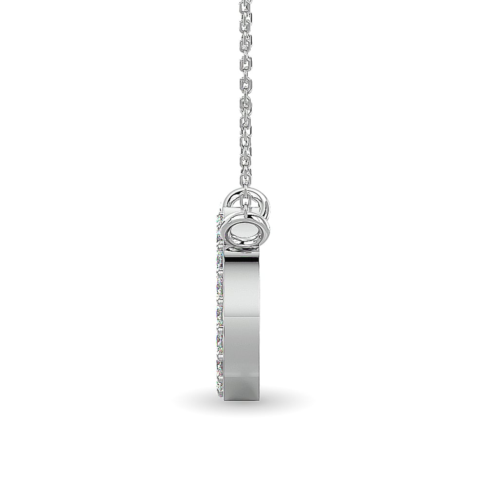 10KT WHITE GOLD 1/12CT.TW DIAMOND PENDANT