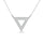 Diamond Tringle Pendant 1/10 Ct.tw in 10K White Gold
