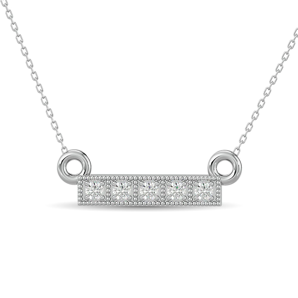 10KT WHITE GOLD 1/20CT.TW DIAMOND PENDANT