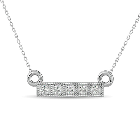 10KT WHITE GOLD 1/20CT.TW DIAMOND PENDANT