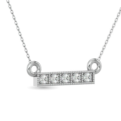 10KT WHITE GOLD 1/20CT.TW DIAMOND PENDANT