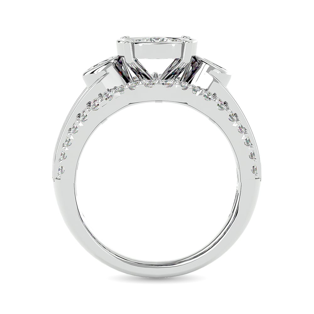 Diamond Engagement Ring 1 1/2 Ct.tw in 14K White Gold
