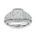 Diamond Engagement Ring 1 1/2 Ct.tw in 10K White Gold