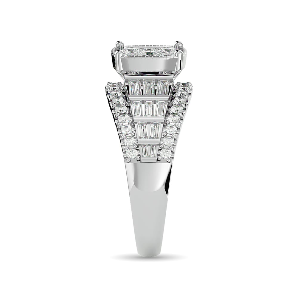 Diamond Engagement Ring 1 1/2 Ct.tw in 10K White Gold