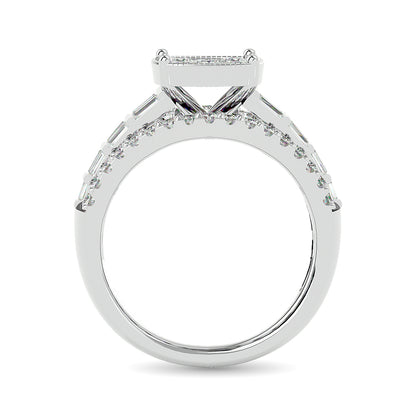 Diamond Engagement Ring 1 1/2 Ct.tw in 10K White Gold