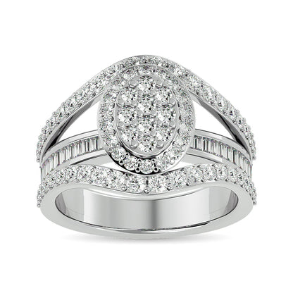 Diamond Engagement Ring 1 1/2 Ct.tw in 14K White Gold