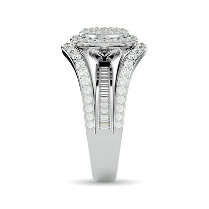 Diamond Engagement Ring 1 1/2 Ct.tw in 14K White Gold