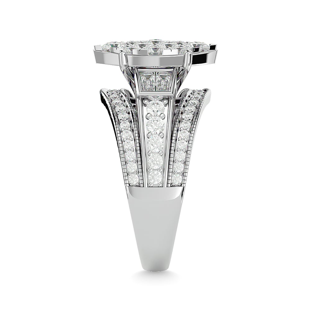 Diamond Engagement Ring 1 1/2 Ct.tw in 14K White Gold