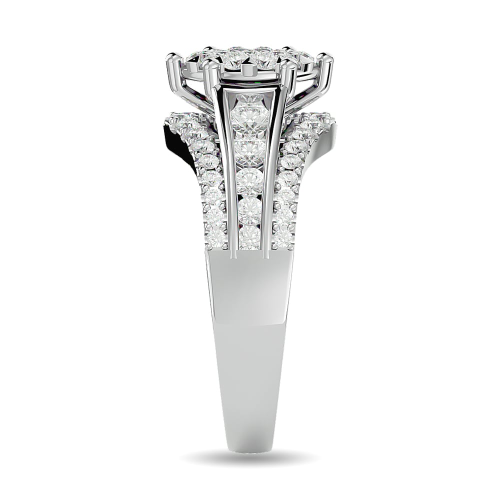 Diamond 1 Ct.tw Round Cut Fashion Ring in 10K White Gold