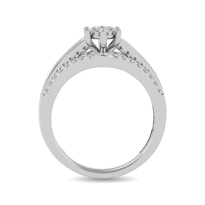 Diamond 1 Ct.tw Round Cut Fashion Ring in 10K White Gold