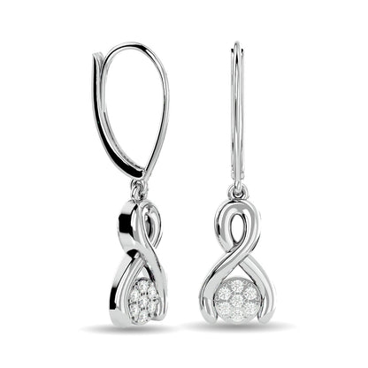 Diamond Fashion Earrings 1/6 Ct.tw in 10K White Gold
