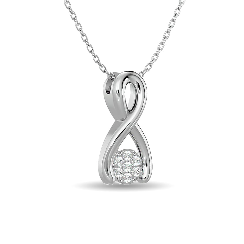Diamond Fashion Pendant 1/10 Ct.tw in 10K White Gold