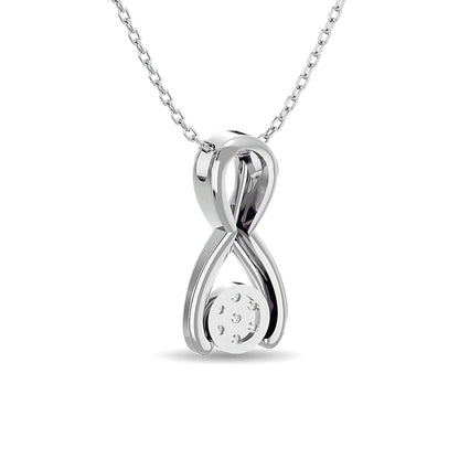 Diamond Fashion Pendant 1/10 Ct.tw in 10K White Gold