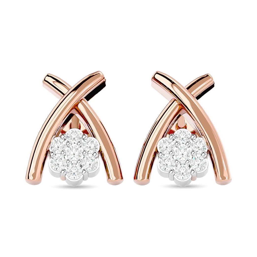 Diamond Fashion Earrings 1/10 Ct.tw in 10K Rose Gold