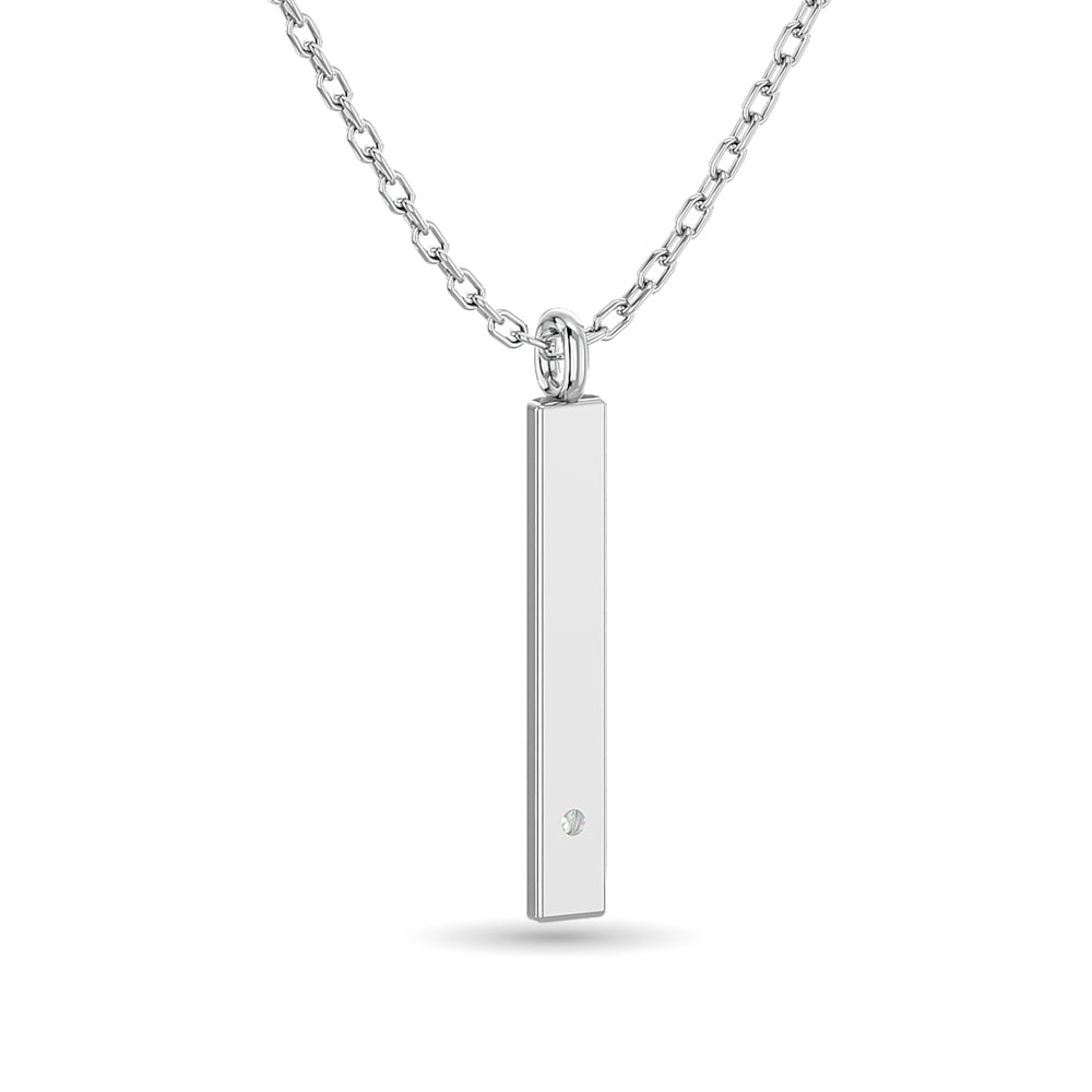Diamond Bar Pendant 1/50 Ct.tw in 10K White Gold