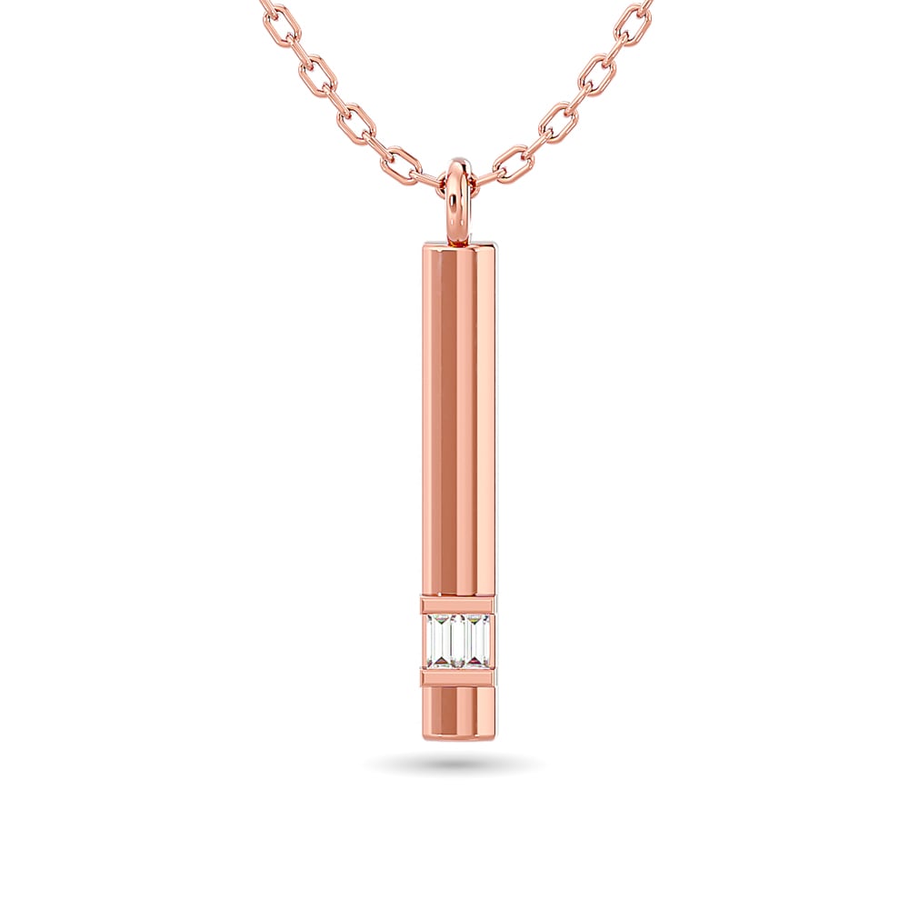 Diamond Bar Pendant 1/50 Ct.tw in 10K Rose Gold