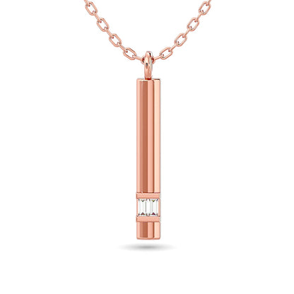 Diamond Bar Pendant 1/50 Ct.tw in 10K Rose Gold