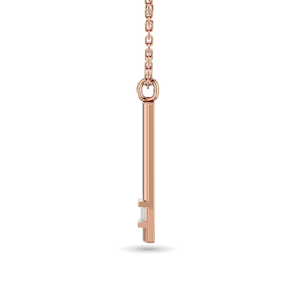 Diamond Bar Pendant 1/50 Ct.tw in 10K Rose Gold