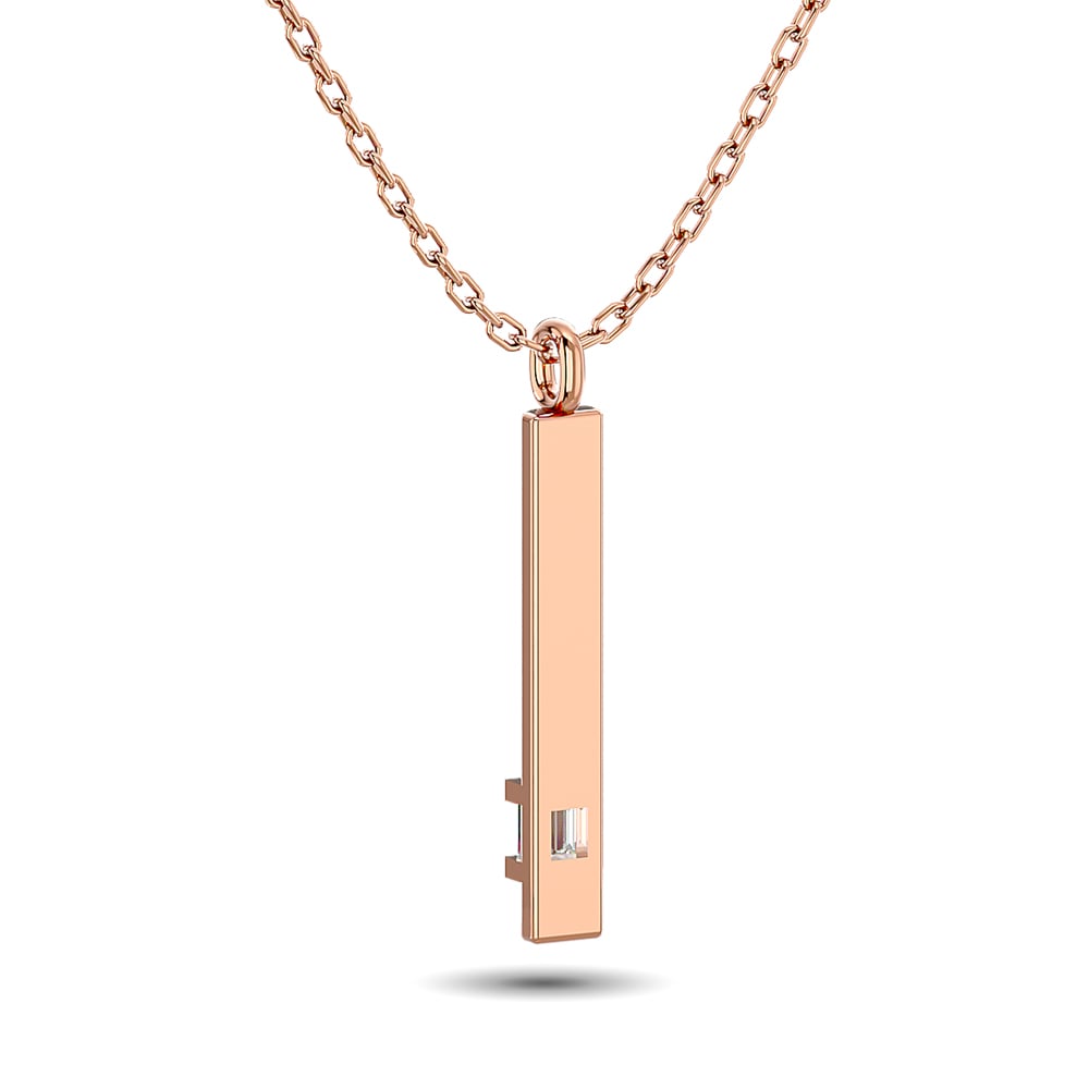 Diamond Bar Pendant 1/50 Ct.tw in 10K Rose Gold