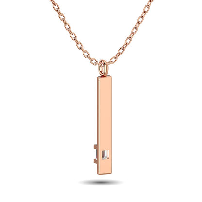 Diamond Bar Pendant 1/50 Ct.tw in 10K Rose Gold