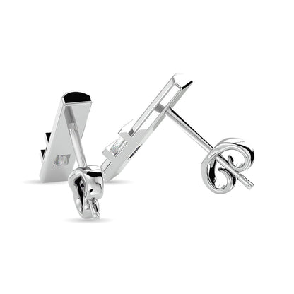 Diamond 1/20 Ct.tw Bar Earrings in 10K White Gold