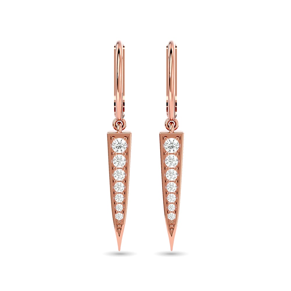 Diamond Fashion Earrings 1/6 Ct.tw in 10K Rose Gold