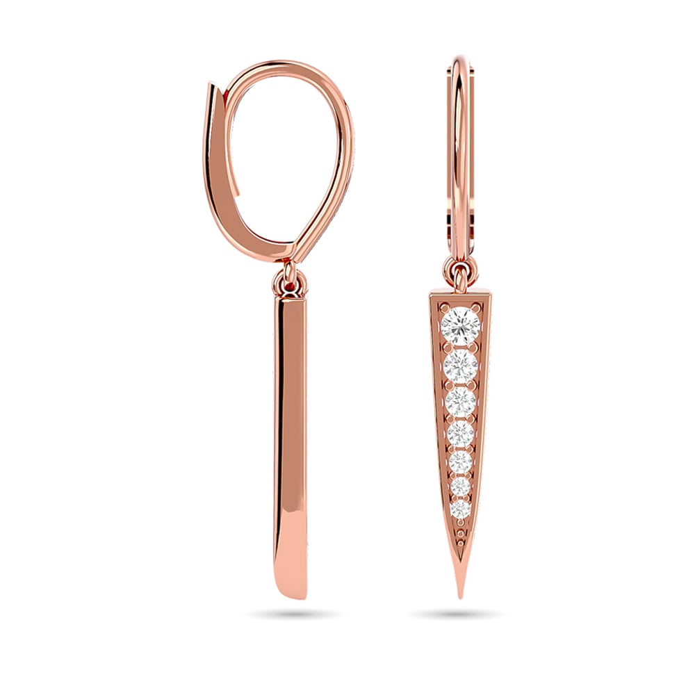 Diamond Fashion Earrings 1/6 Ct.tw in 10K Rose Gold
