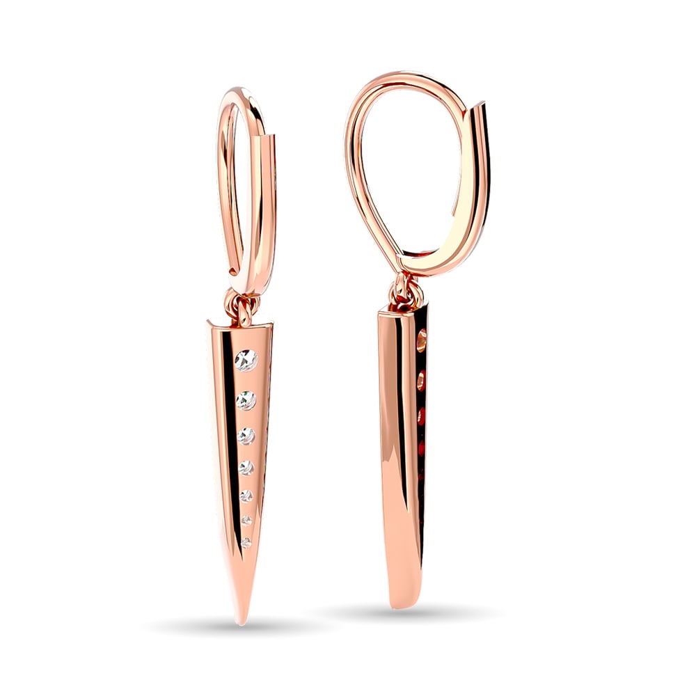Diamond Fashion Earrings 1/6 Ct.tw in 10K Rose Gold