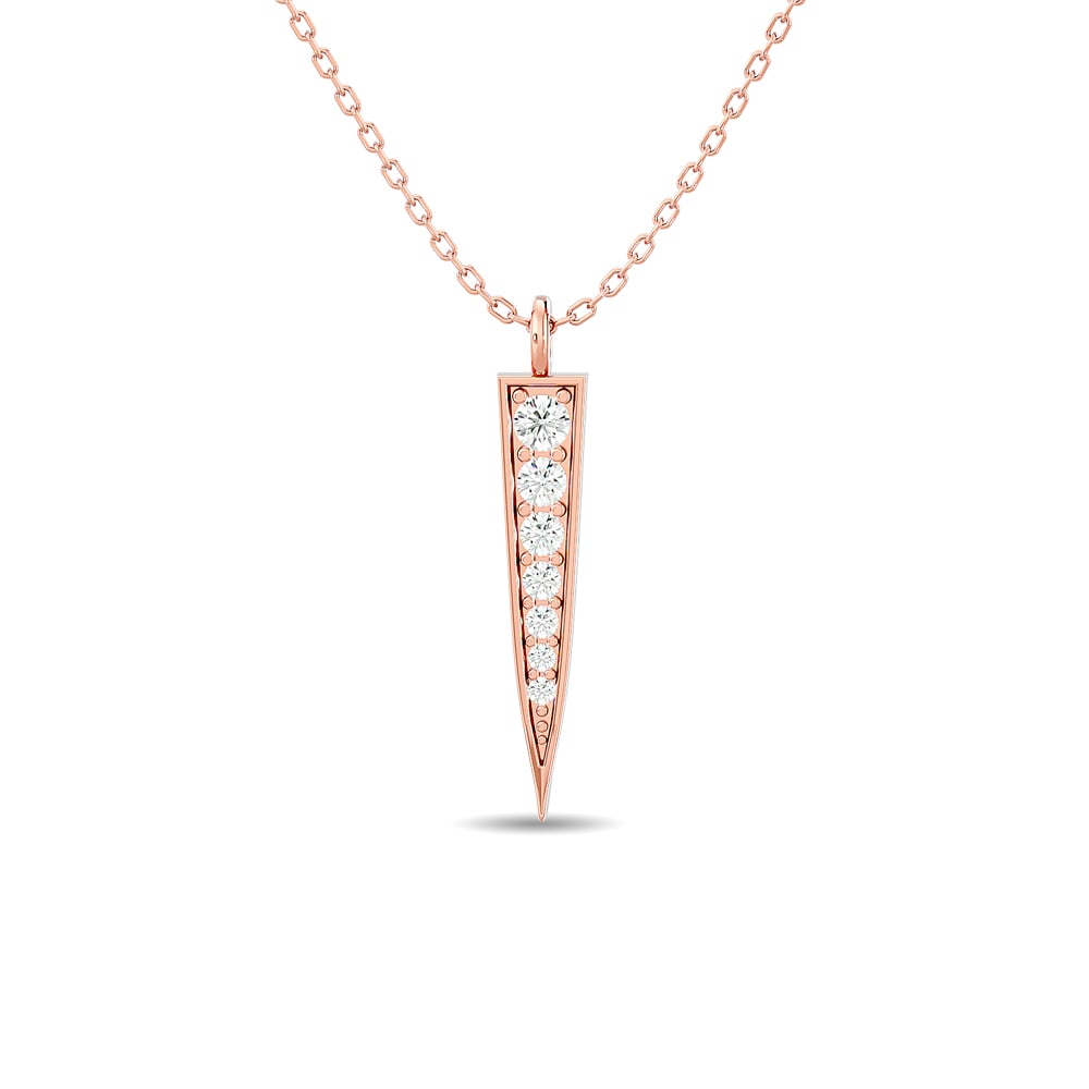 Diamond Fashion Pendant 1/6 Ct.tw in 10K Rose Gold