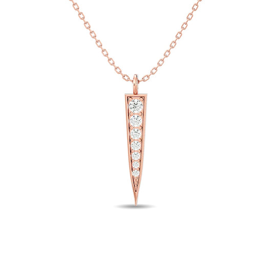 Diamond Fashion Pendant 1/6 Ct.tw in 10K Rose Gold