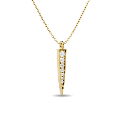 Diamond 1/10 Ct.tw Round Cut Fashion Pendant in 10K Yellow Gold