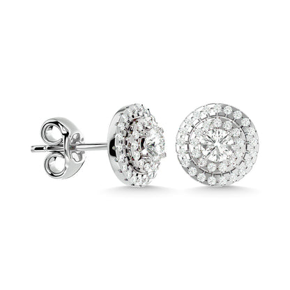 Diamond 9/10 Ct.tw Fashion Earrings in 14K White Gold