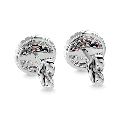 Diamond 9/10 Ct.tw Fashion Earrings in 14K White Gold