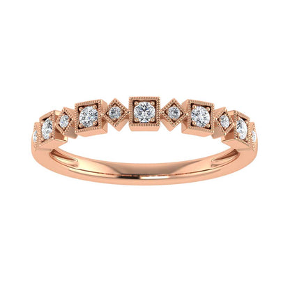 Diamond 1/8 Ct.tw Stackable Ring in 14K Rose Gold
