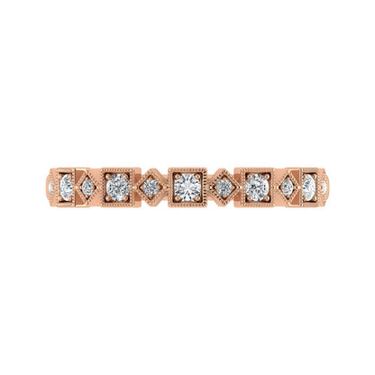 Diamond 1/8 Ct.tw Stackable Ring in 14K Rose Gold