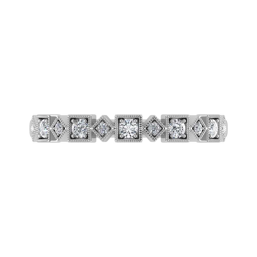 Diamond 1/8 Ct.tw Stackable Ring in 14K White Gold