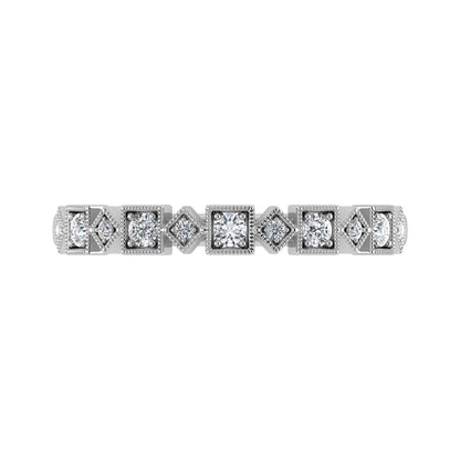Diamond 1/8 Ct.tw Stackable Ring in 14K White Gold