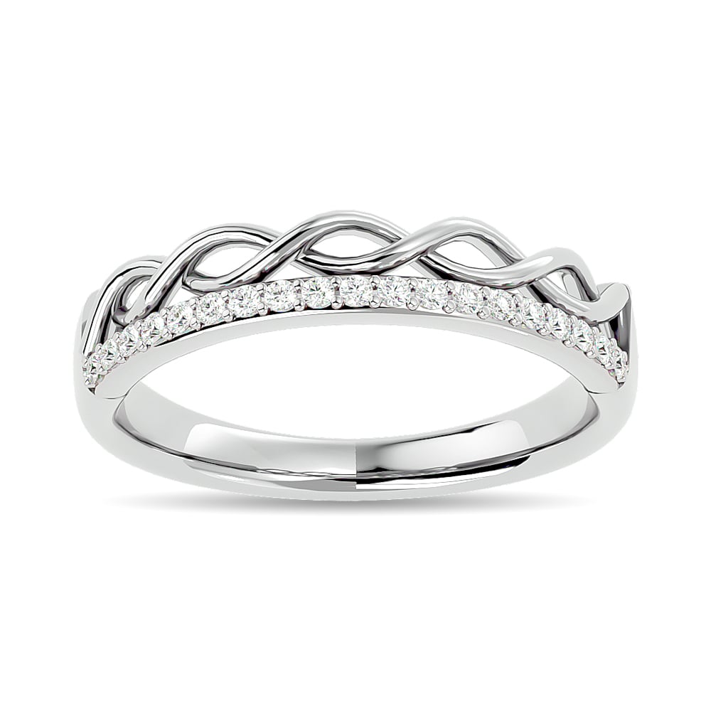 Diamond 1/8 Ct.tw Stackable Ring in 14K White Gold
