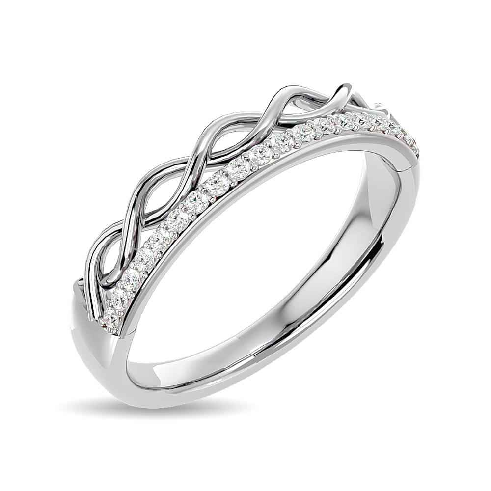 Diamond 1/8 Ct.tw Stackable Ring in 14K White Gold